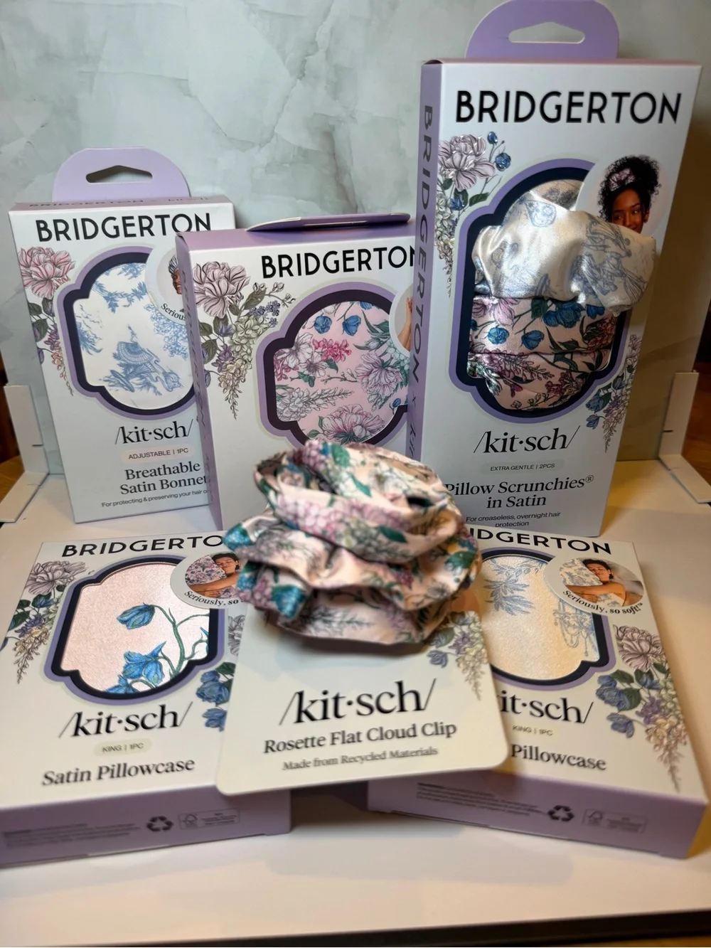 Kitsch x Bridgerton Satin Hair & Sleep Accessories Bundle
